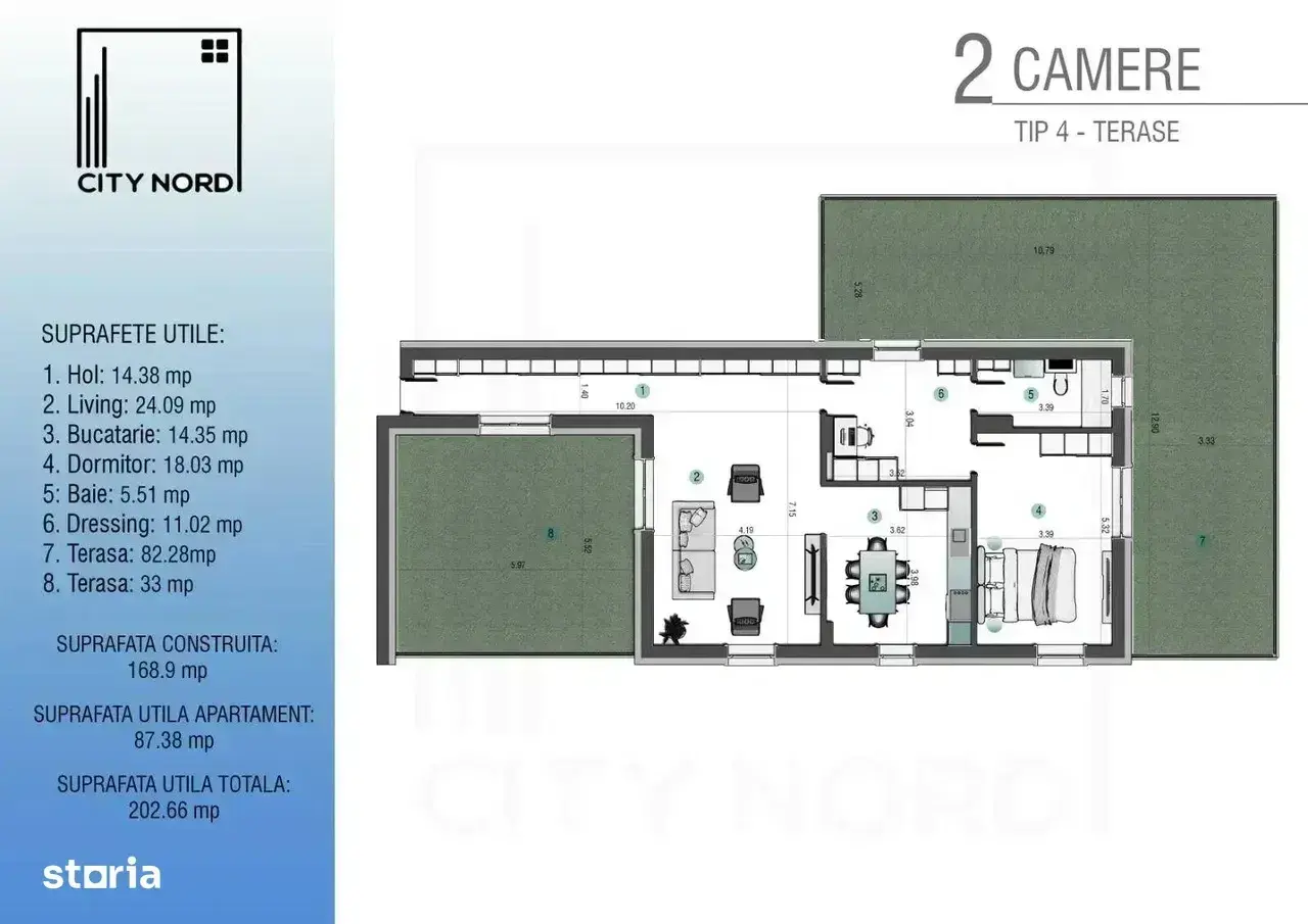 Plan apartament: Apartament 2 camere